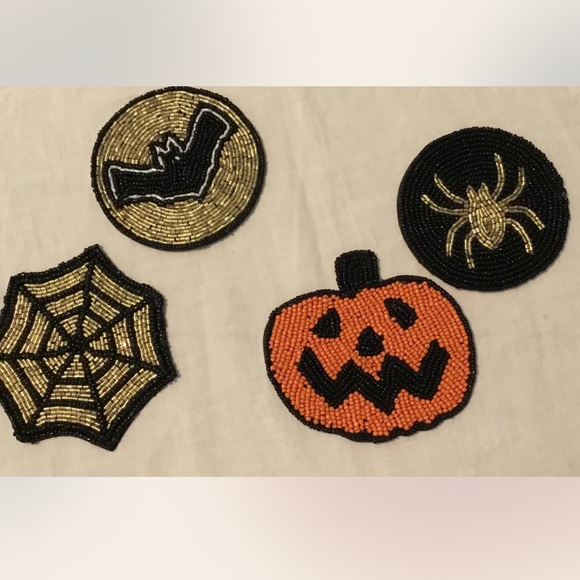 Max Studio Other - NWT Max Studio Halloween Beaded Drink Coasters set of 4